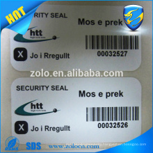 hot! security paper label/sticker
